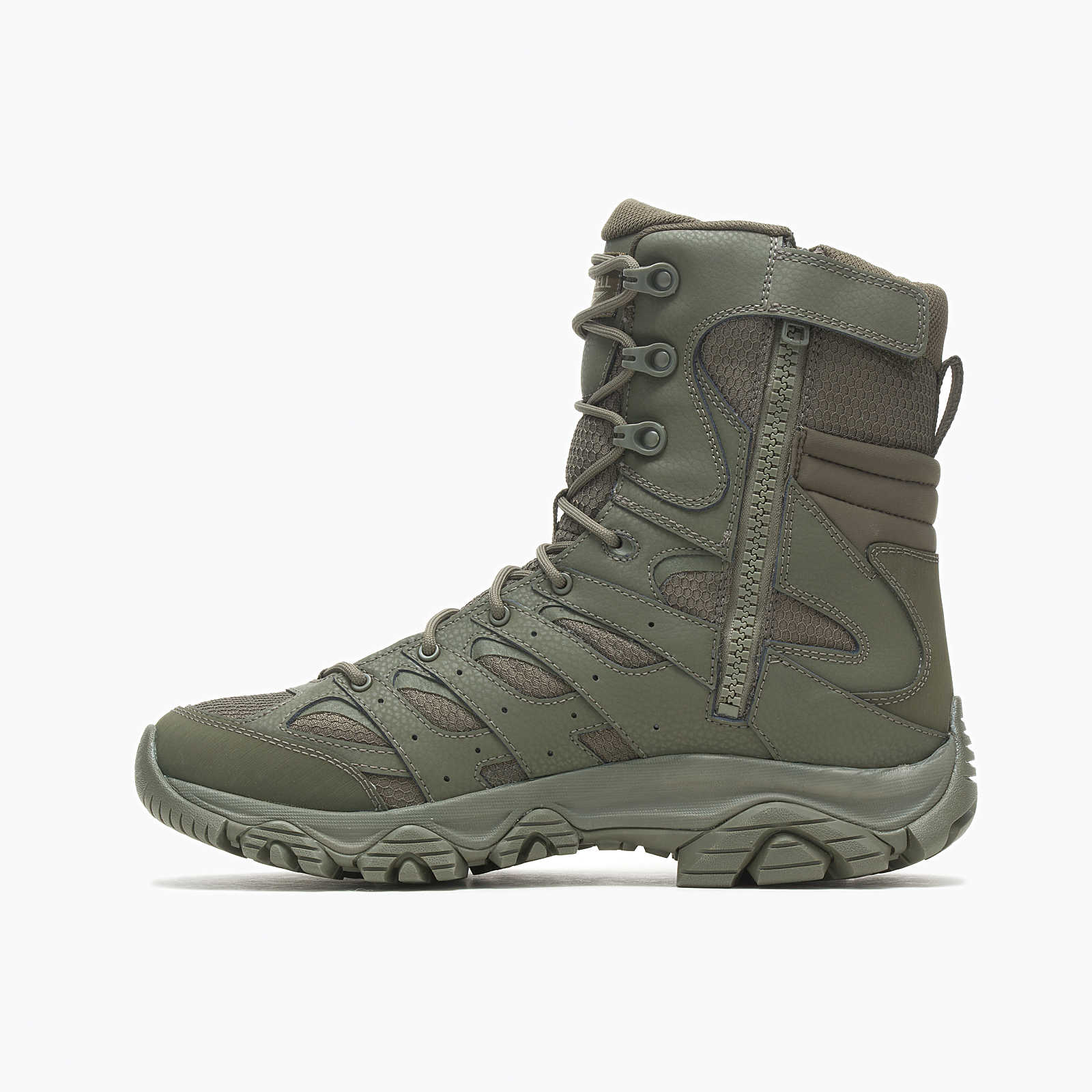 Moab 3 8" Zip Men's Tactical Work Boots Tactical Dark Olive - Image 3
