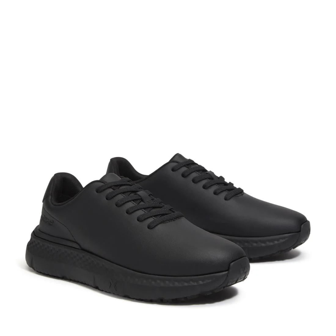 Power Shift Women’s Slip Resistant Shoes – Black Leather - Image 4