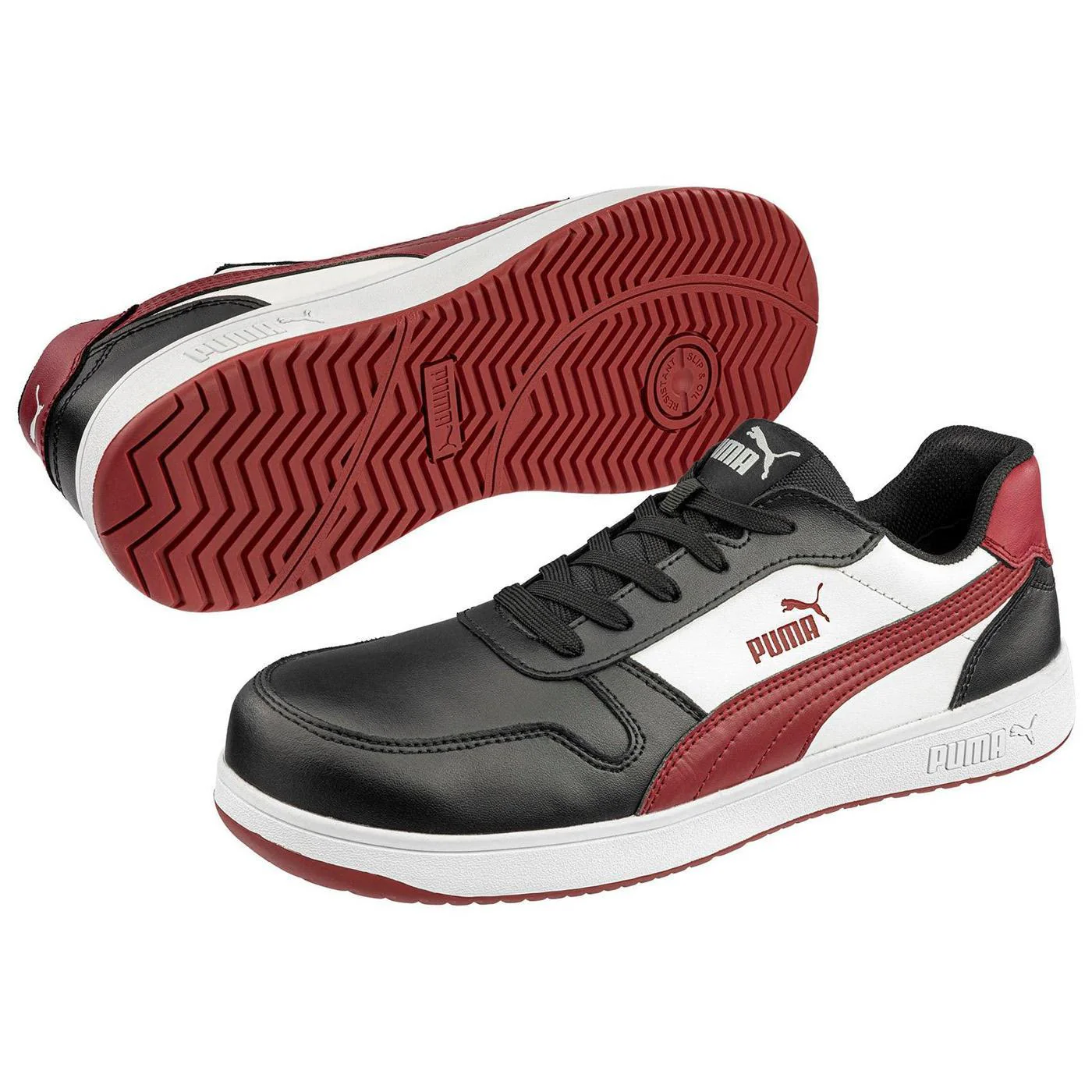Frontcourt Composite Toe Work Shoes –  Black White Red - Image 2