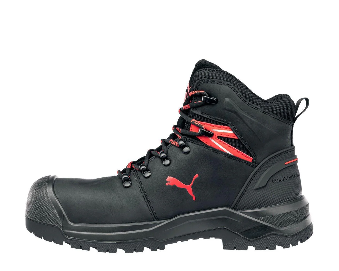 Iron Composite Toe Mid Work Boot – Black - Image 2