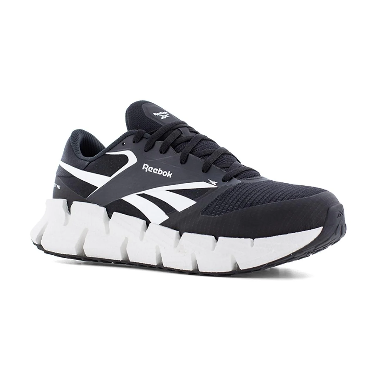 FloatZig Athletic Composite Toe Work Shoe – Black/White - Image 2