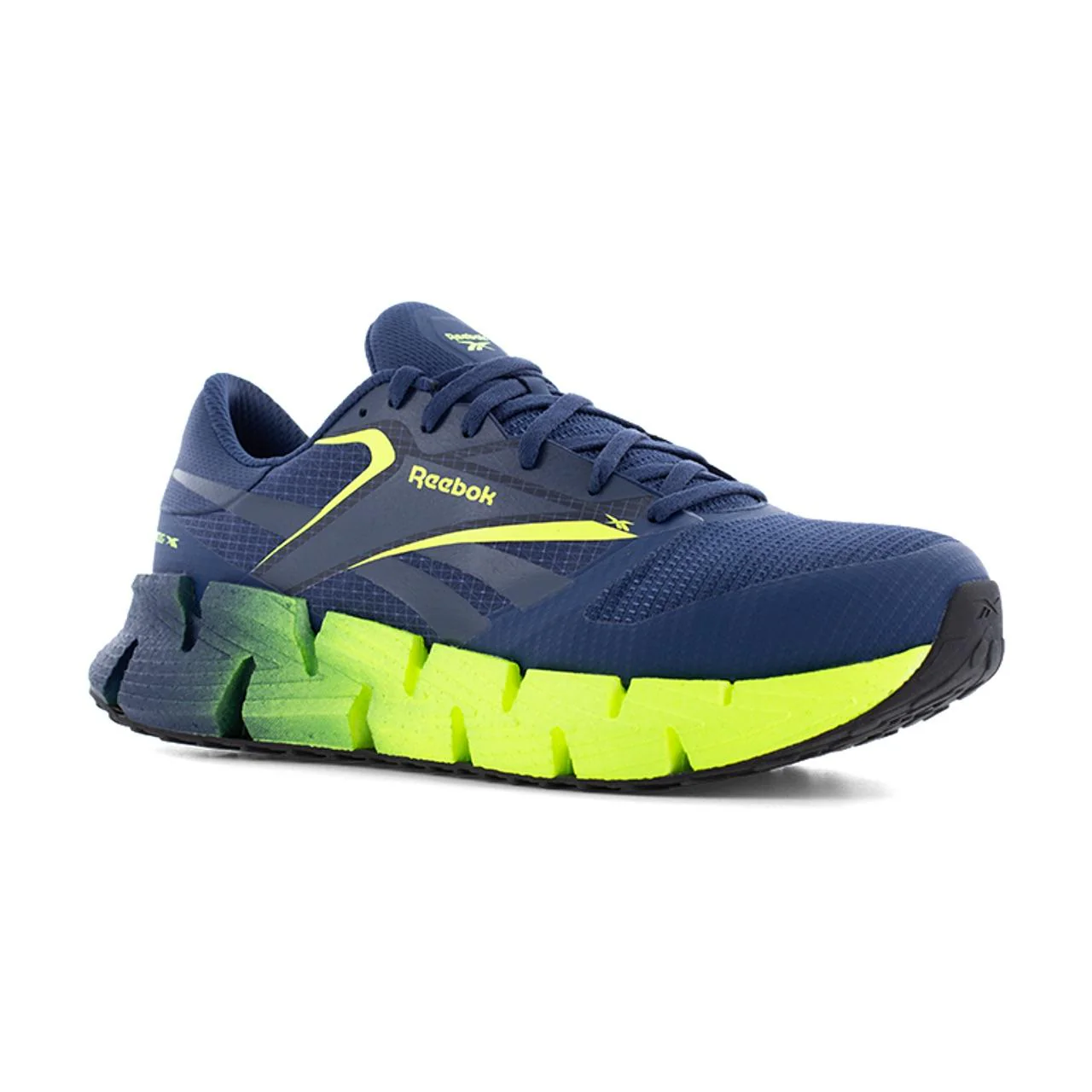 FloatZig Athletic Composite Toe Work Shoe – Blue/Lime - Image 2