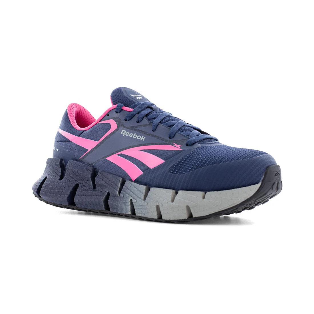 FloatZig Athletic Women’s Composite Toe Work Shoe – Blue/Pink - Image 2