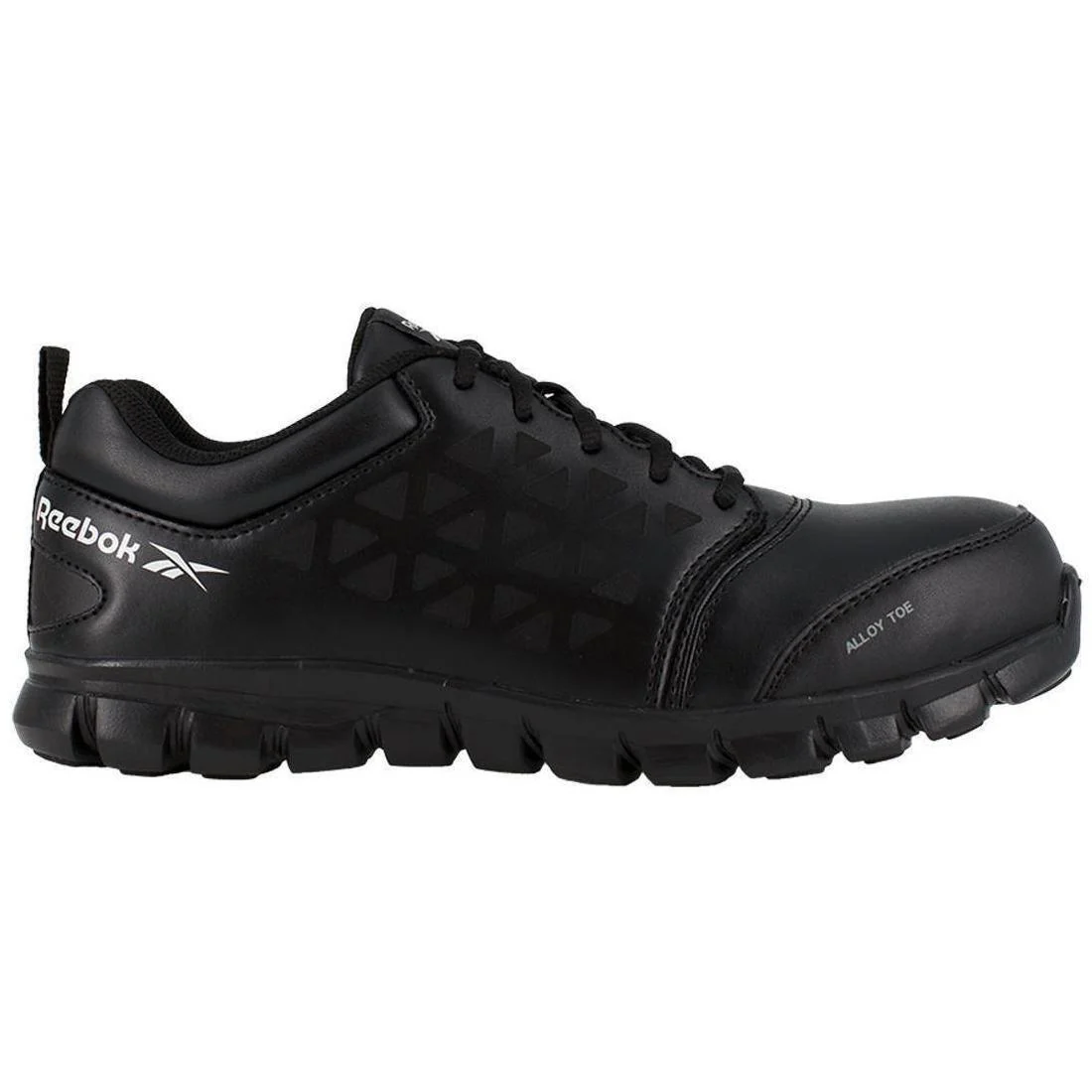 Sublite Cushion Alloy-Toe Athletic Work Shoe Black Leather