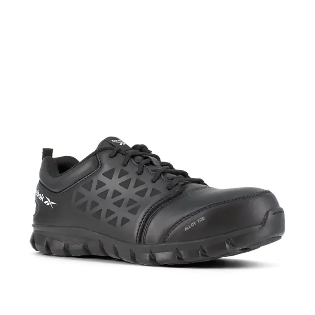 Sublite Cushion Alloy-Toe Athletic Work Shoe Black Leather - Image 4