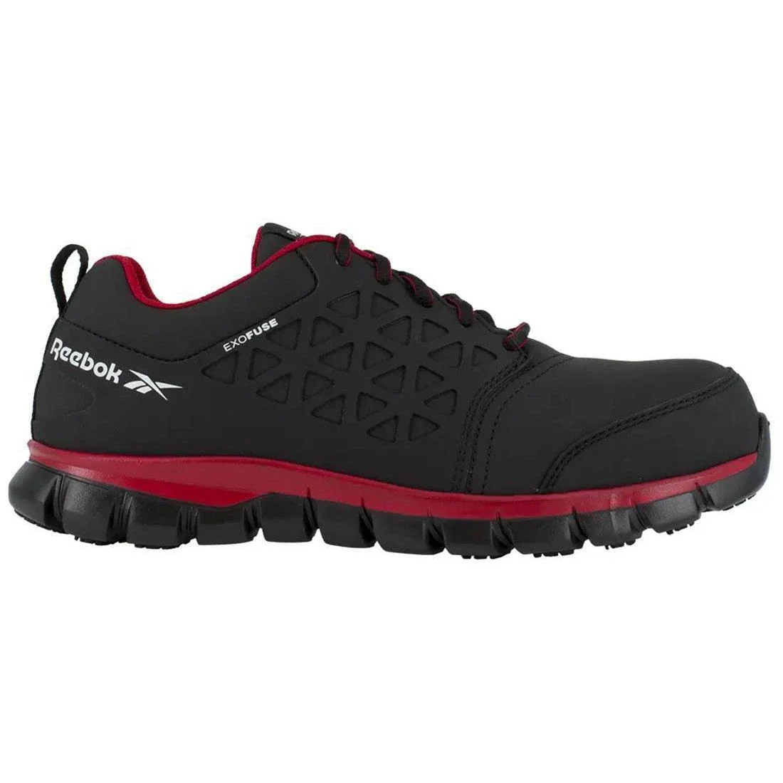 Sublite Cushion Composite-Toe Athletic Work Shoe Black/Red