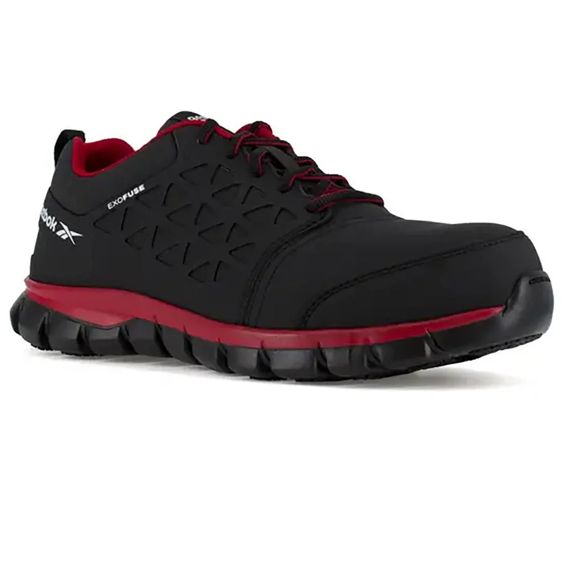 Sublite Cushion Composite-Toe Athletic Work Shoe Black/Red - Image 5