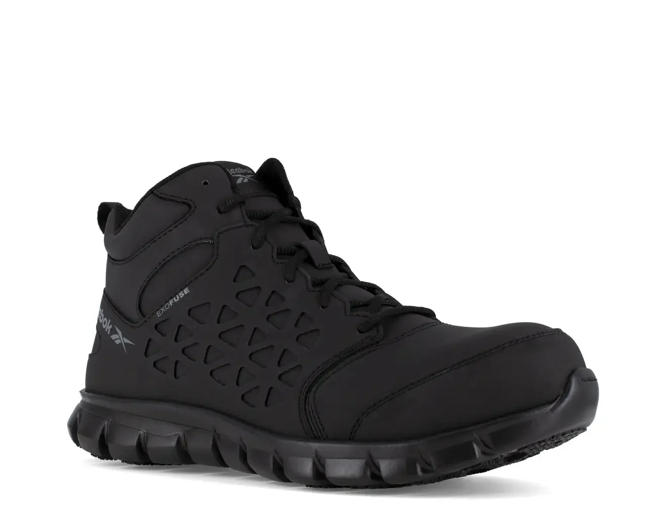 Sublite Cushion Composite-Toe Mid Cut Athletic Work Boot Black Exofuse - Image 5