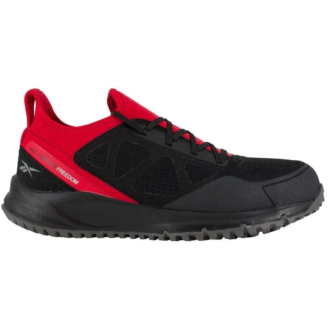All Terrain Steel-Toe Athletic Work Shoe Black/Red