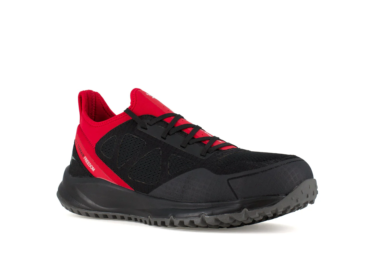 All Terrain Steel-Toe Athletic Work Shoe Black/Red - Image 2