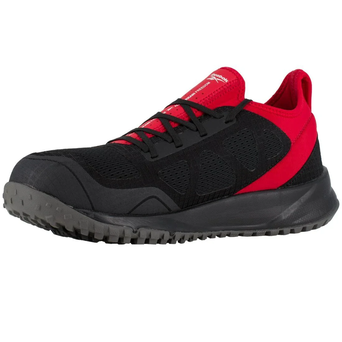 All Terrain Steel-Toe Athletic Work Shoe Black/Red - Image 6