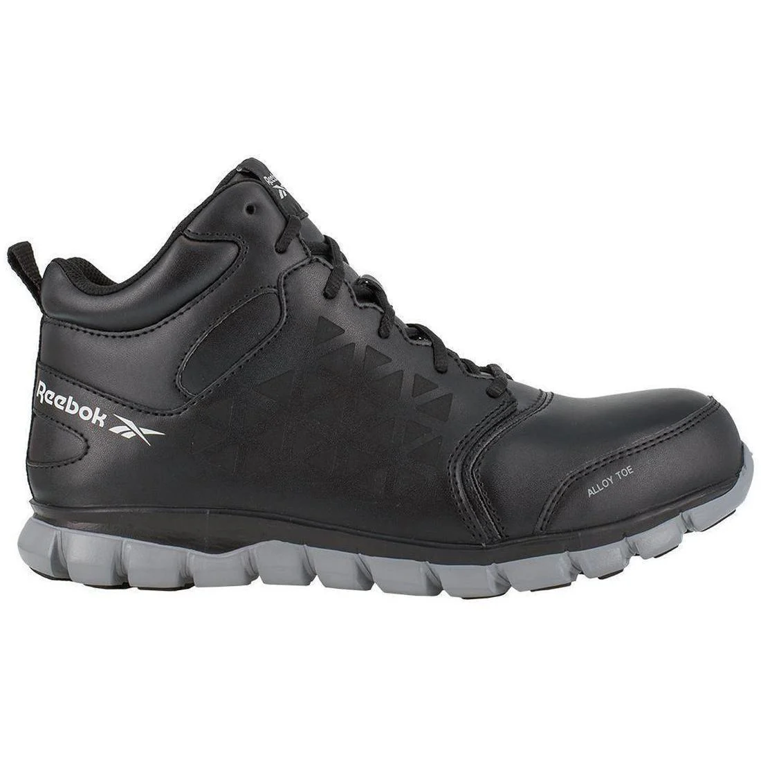 Sublite Cushion Alloy-Toe Mid Cut Athletic Work Boot Leather Black