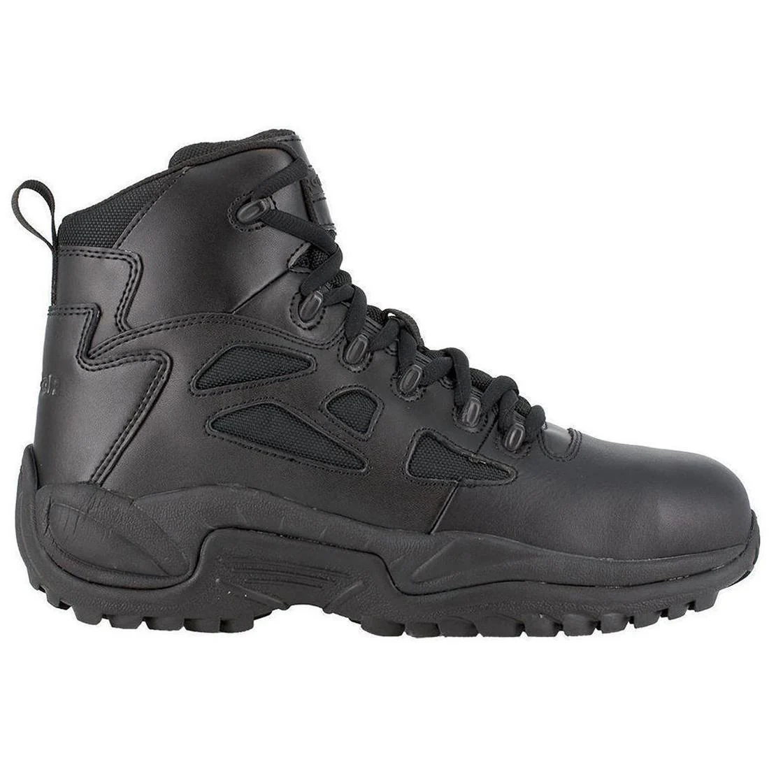 Rapid Response Rb 6 Inch Composite-Toe Side Zip Tactical Stealth Work Boot Black