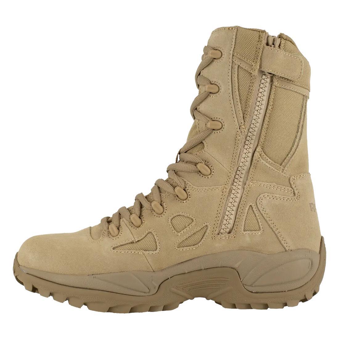 Rapid Response Rb 8 Inch Soft-Toe Side Zip Military Boot Desert Tan - Image 3