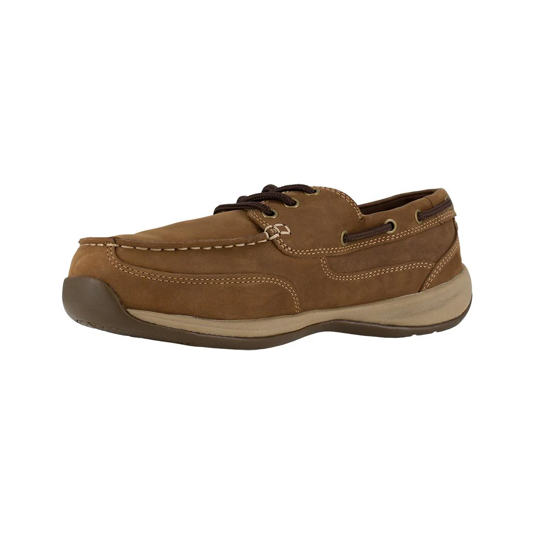 Sailing Club Steel-Toe Int Metguard Slip On Work Shoe Brown - Image 5