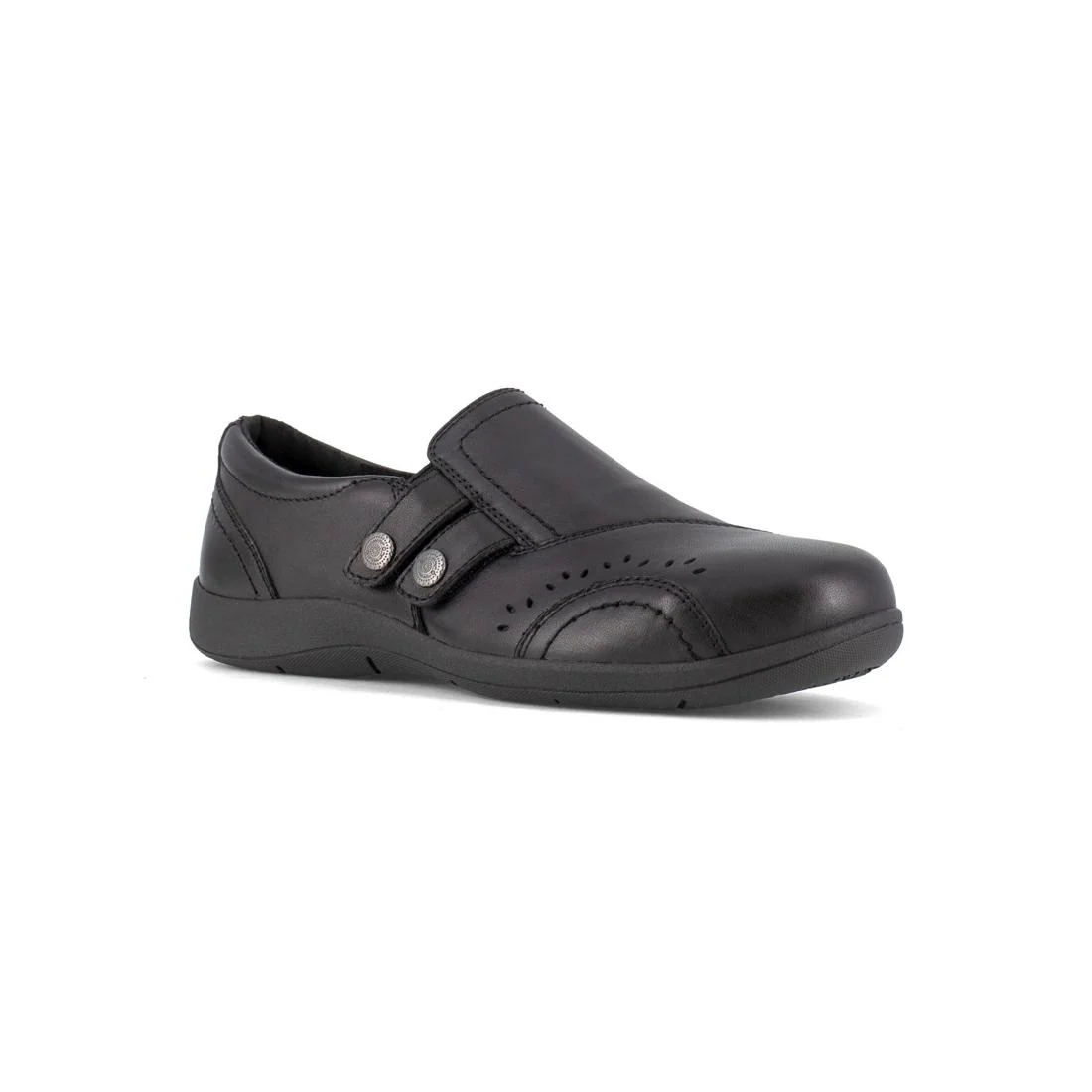 Women's Daisy Work Alloy-Toe Slip On Work Shoe Black - Image 2
