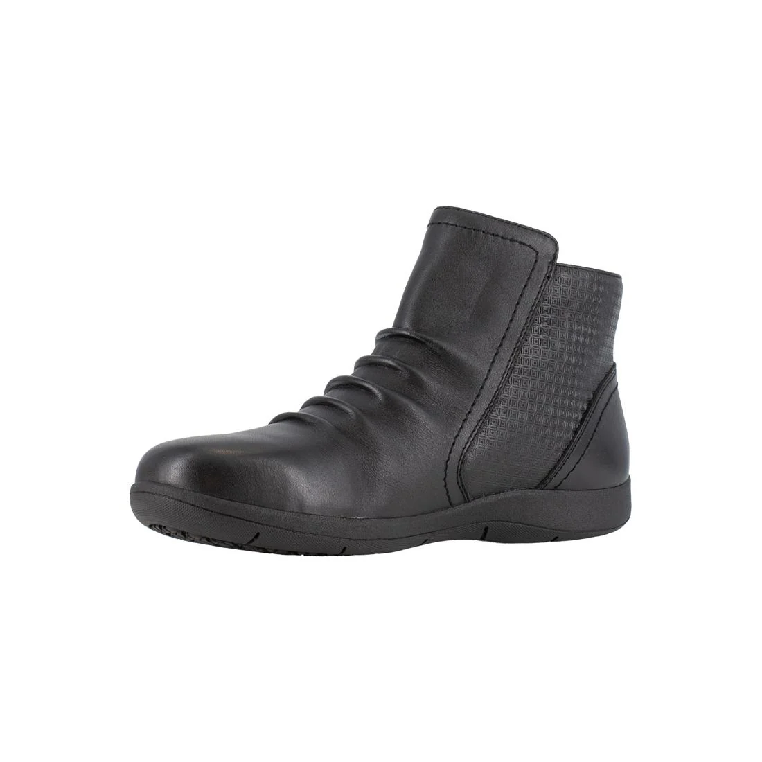 Women's Daisy Work Alloy-Toe Ruched Work Bootie Black - Image 5