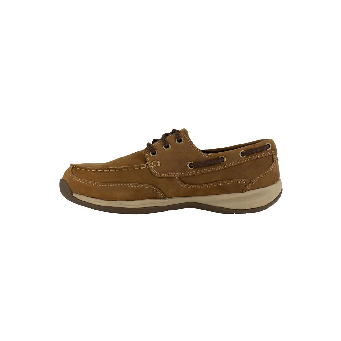 Women's Sailing Club Steel-Toe Slip On Work Shoe Brown - Image 4