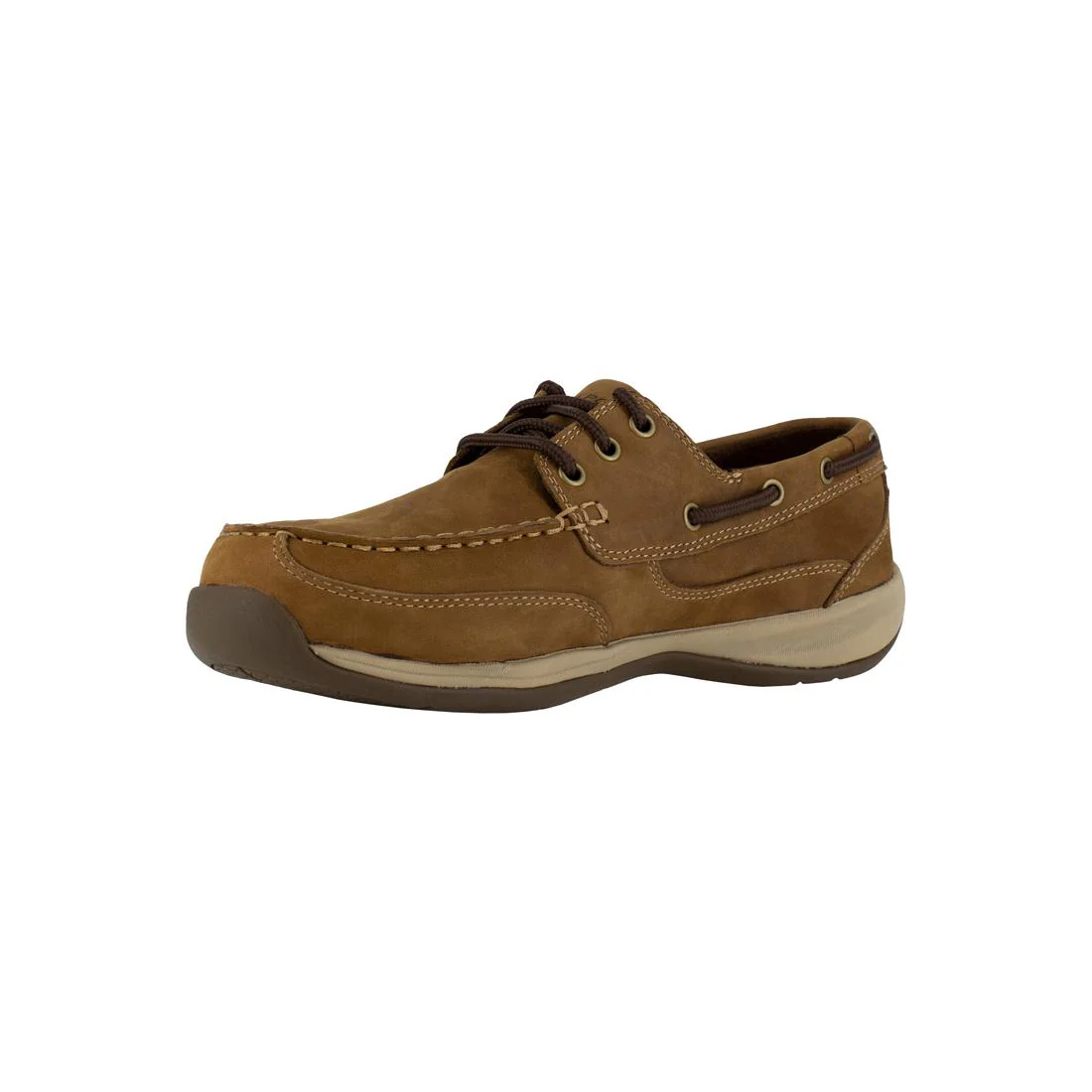 Women's Sailing Club Steel-Toe Slip On Work Shoe Brown - Image 5