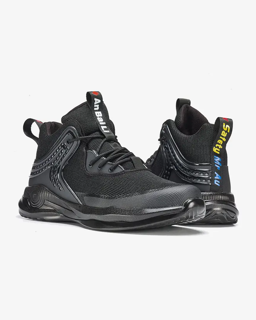 Steel Toe Athletic Mid Safety Boot Black ABL63 - Image 5