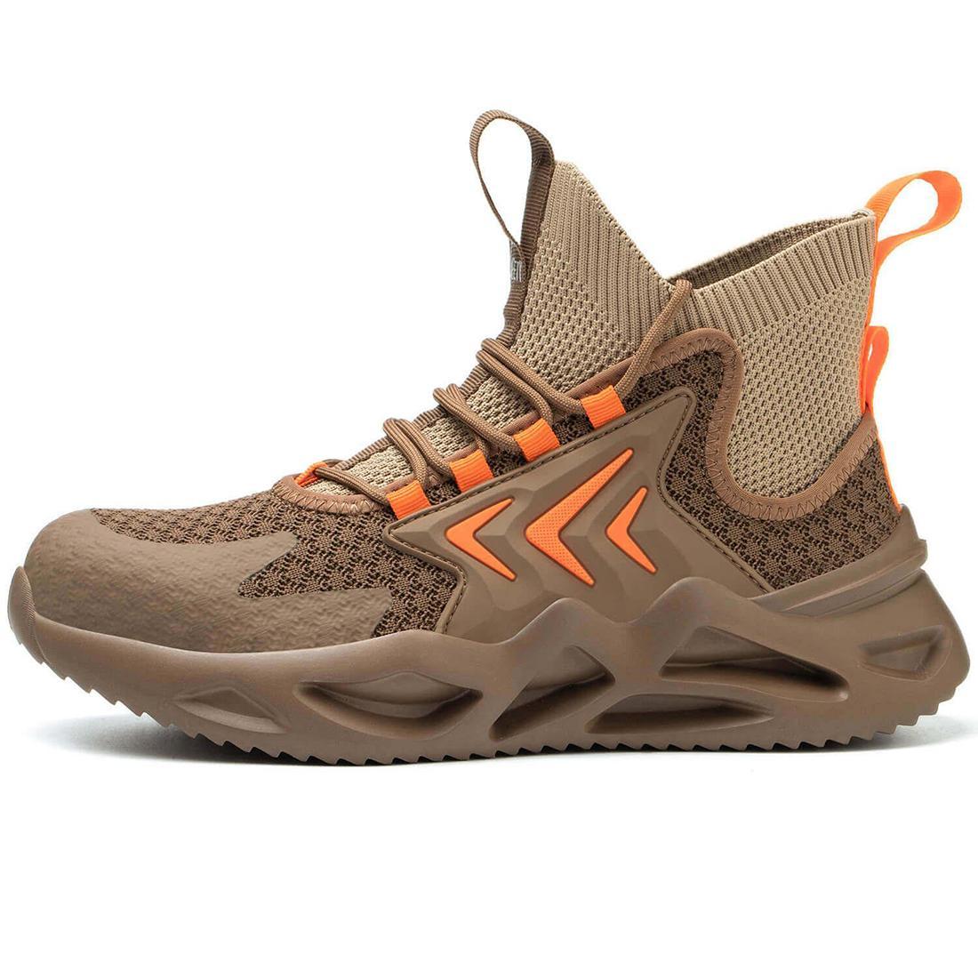 Steel Toe Athletic Mid Safety Boot Wheat Orange ABL99 KhaKI - Image 4