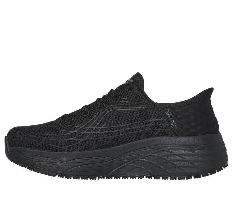 Womens Slip-ins Max Cushioning Elite Slip Resistant Shoe Black - Image 5
