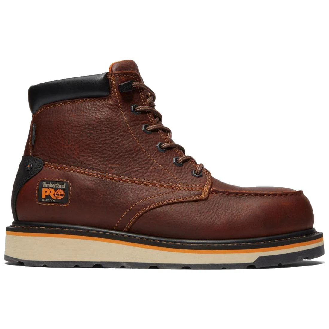 Gridworks 6 Inch Alloy-Toe Waterproof Work Boot Brown