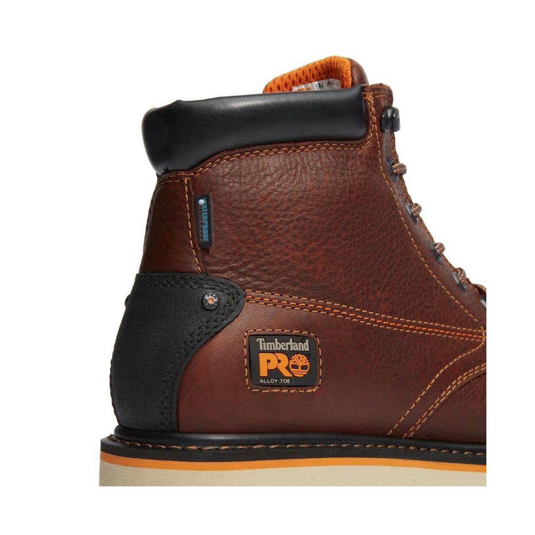 Gridworks 6 Inch Alloy-Toe Waterproof Work Boot Brown - Image 7