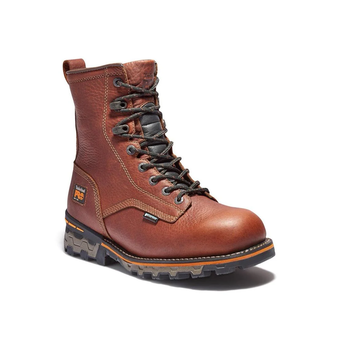 Boondock 8 Inch Soft-Toe Waterproof Work Boot Medium Brown - Image 2