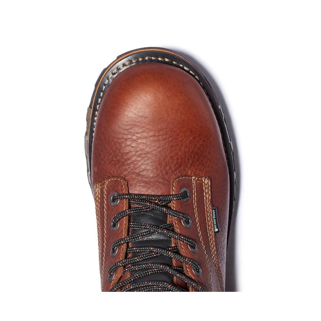 Boondock 8 Inch Soft-Toe Waterproof Work Boot Medium Brown - Image 4