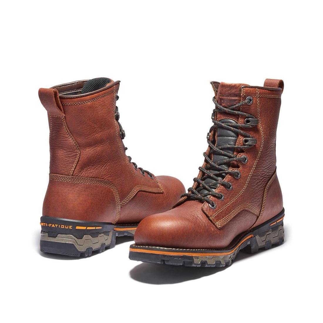 Boondock 8 Inch Soft-Toe Waterproof Work Boot Medium Brown - Image 5