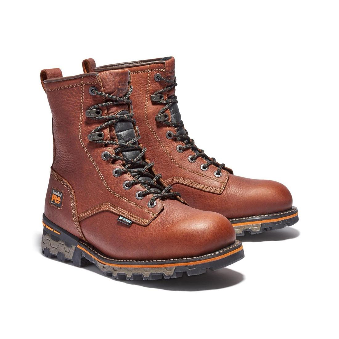 Boondock 8 Inch Soft-Toe Waterproof Work Boot Medium Brown - Image 6