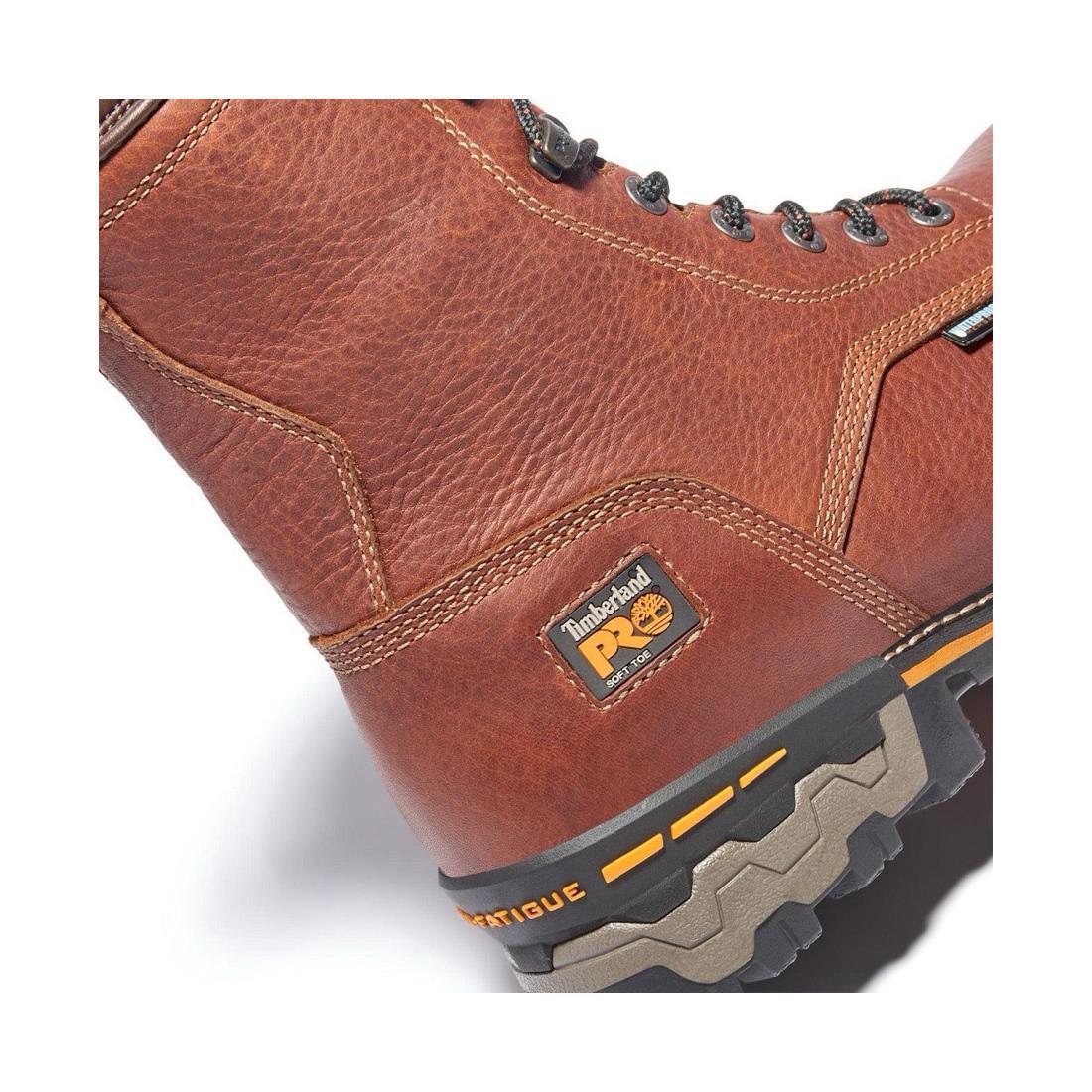 Boondock 8 Inch Soft-Toe Waterproof Work Boot Medium Brown - Image 7