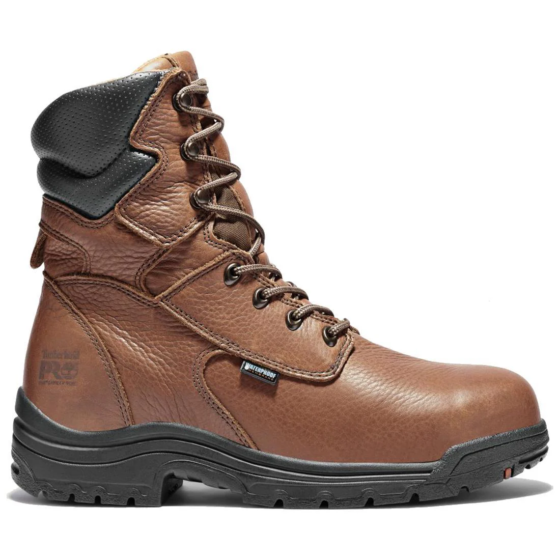 Titan 8 Inch Alloy-Toe Waterproof Work Boot Medium Brown