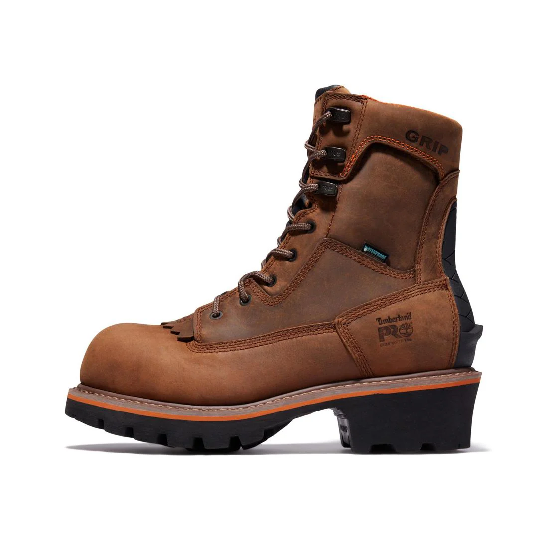 Evergreen 8 Inch Composite-Toe Waterproof Logger Work Boot Brown - Image 9