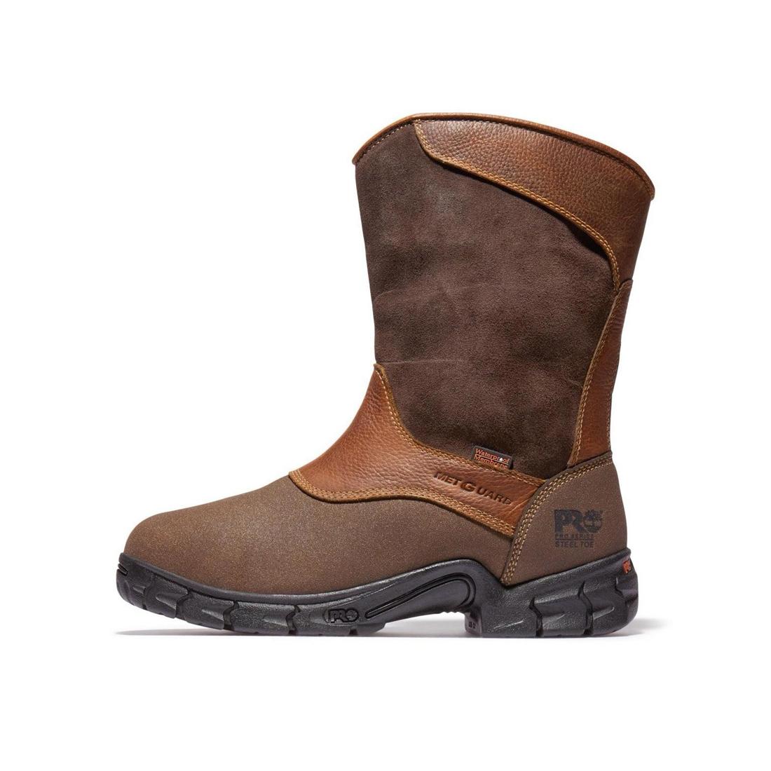 Excave Steel-Toe Met Guard WP Pull-On Work Boot Brown - Image 9