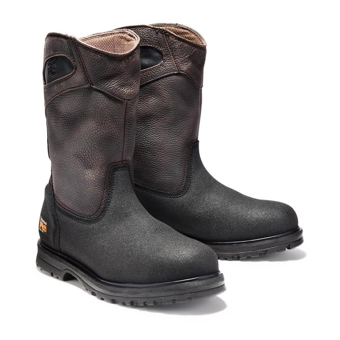 Powerwelt Steel-Toe Pull-On Work Boot Brown - Image 7