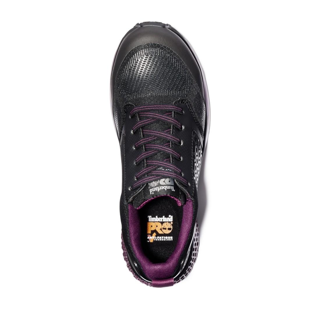 Reaxion Women’s Composite Toe Work Shoes – Black/Purple - Image 4