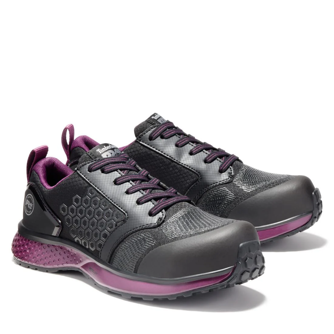 Reaxion Women’s Composite Toe Work Shoes – Black/Purple - Image 6