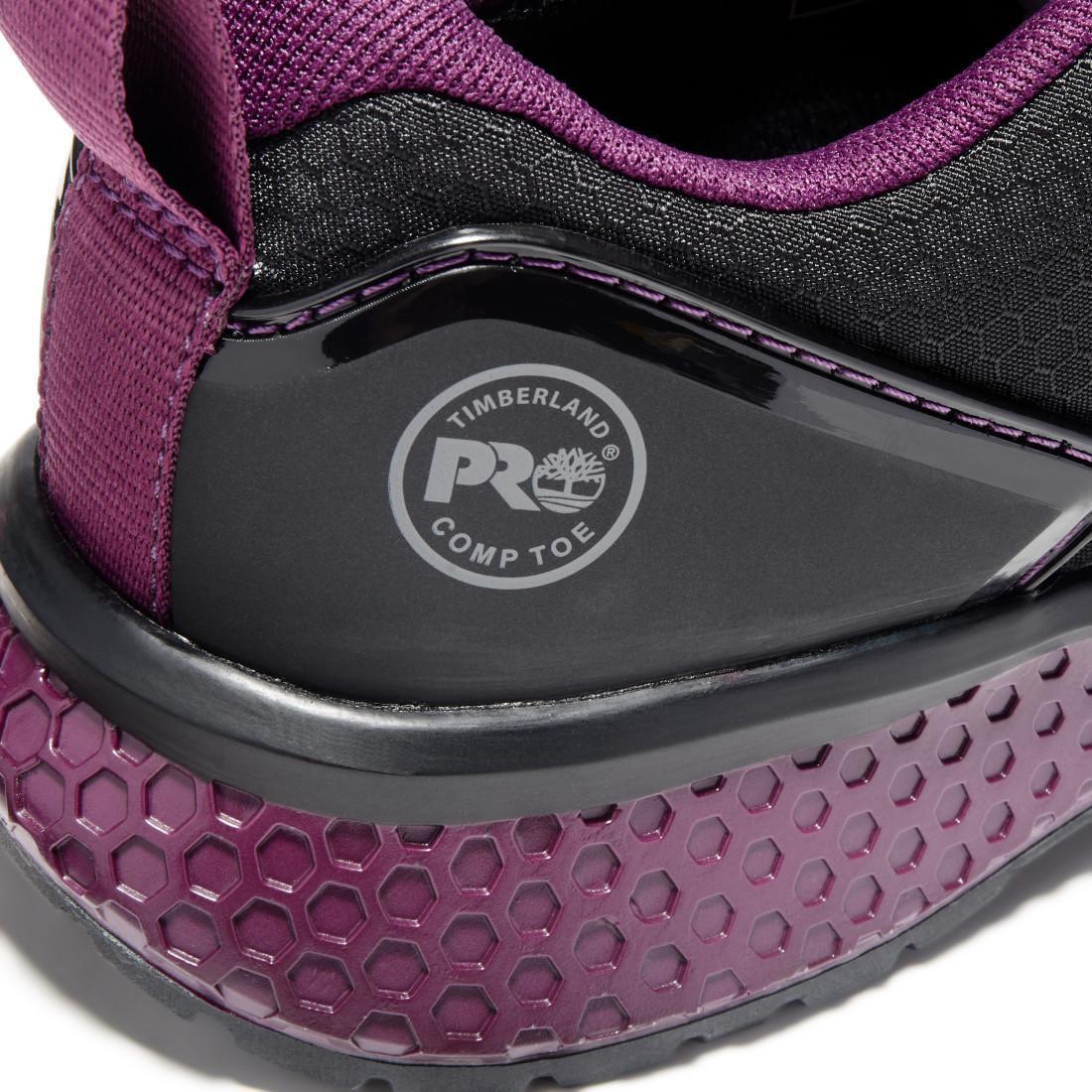 Reaxion Women’s Composite Toe Work Shoes – Black/Purple - Image 8