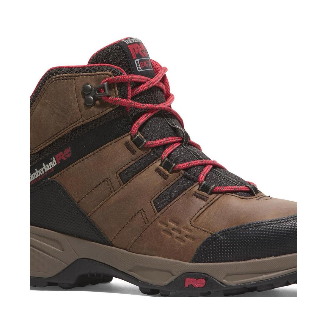 Switchback Lt 6 Inch Steel-Toe Work Boot Brown/Red - Image 7
