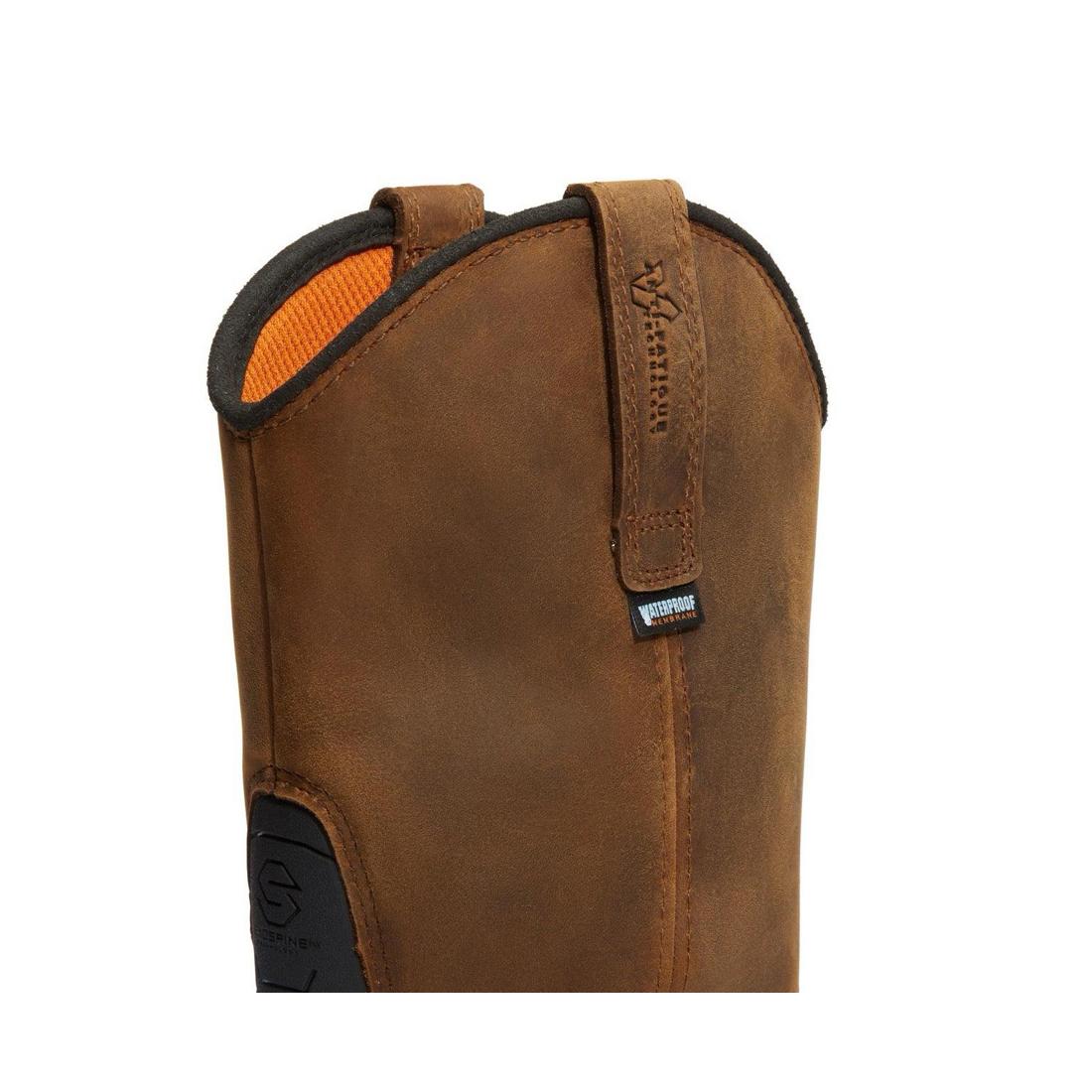 True Grit Composite-Toe Waterproof Pull-on Work Boot Brown - Image 7