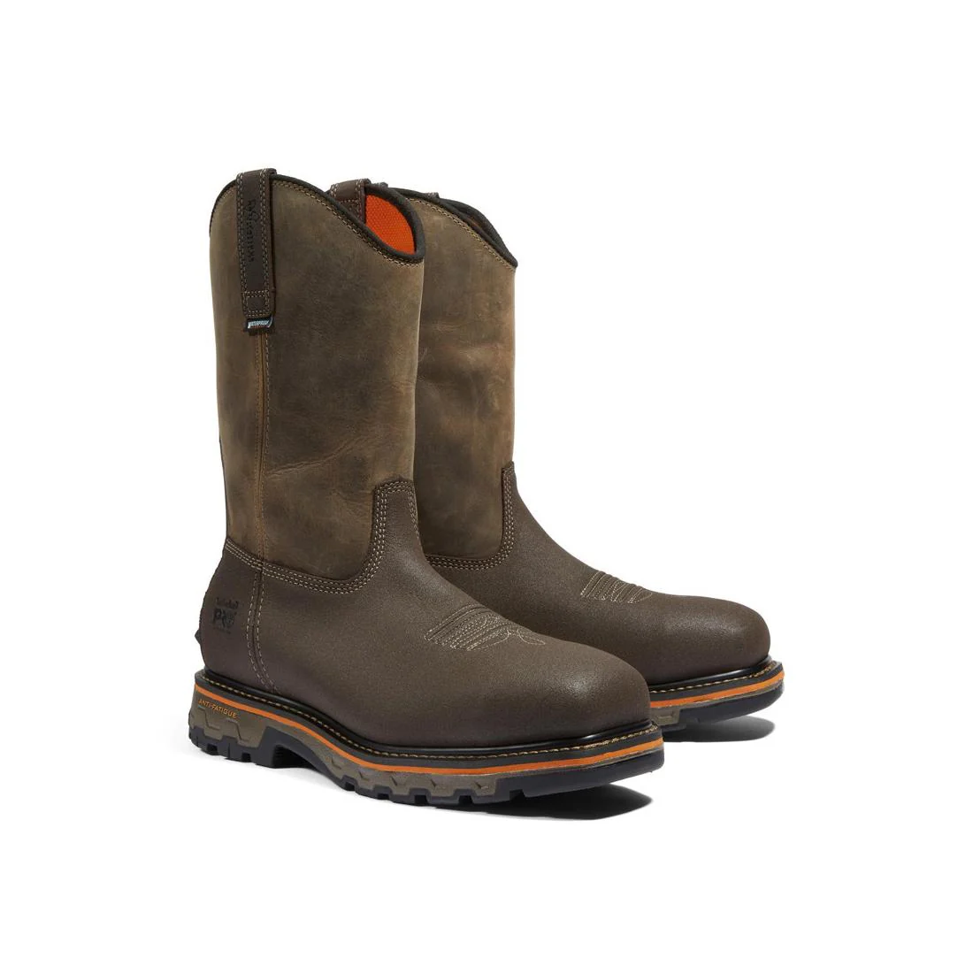 True Grit Composite-Toe Waterproof Pull-On Work Boot Brown/Green - Image 7
