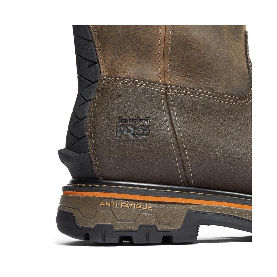 True Grit Composite-Toe Waterproof Pull-On Work Boot Brown/Green - Image 8