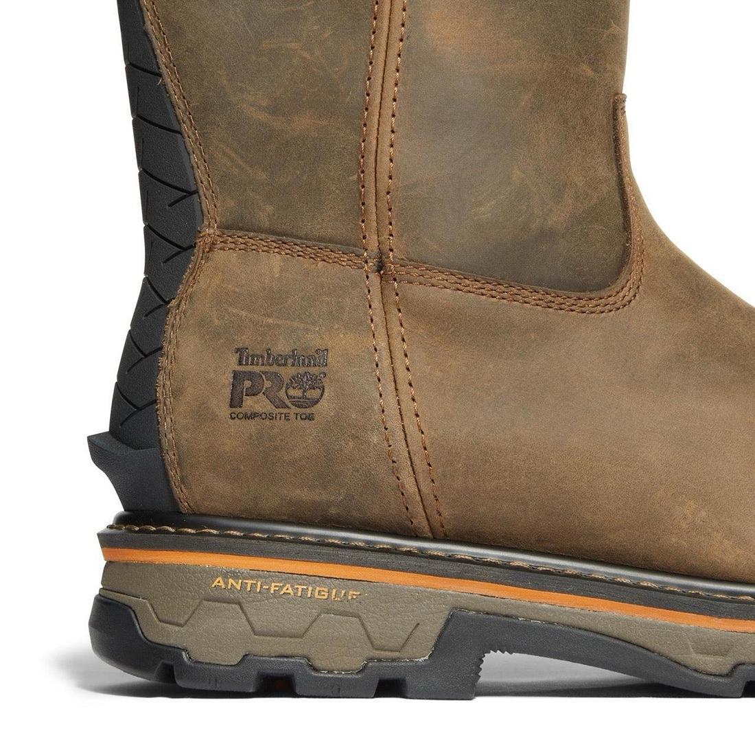 True Grit Composite- Toe Waterproof Pull-On Work Boot Brown - Image 7