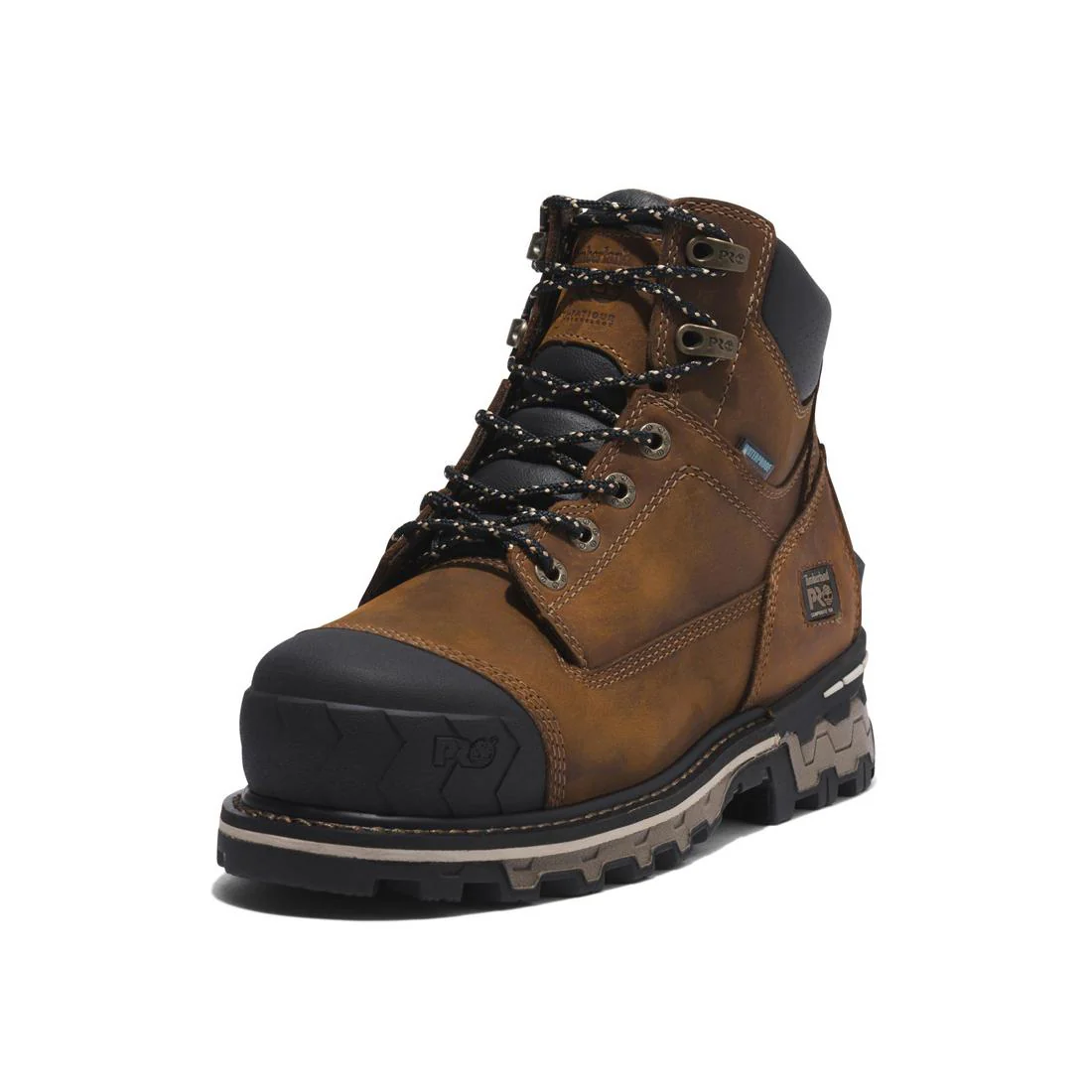 Women's Boondock 6 Inch Composite-Toe Waterproof Work Boot Brown - Image 6