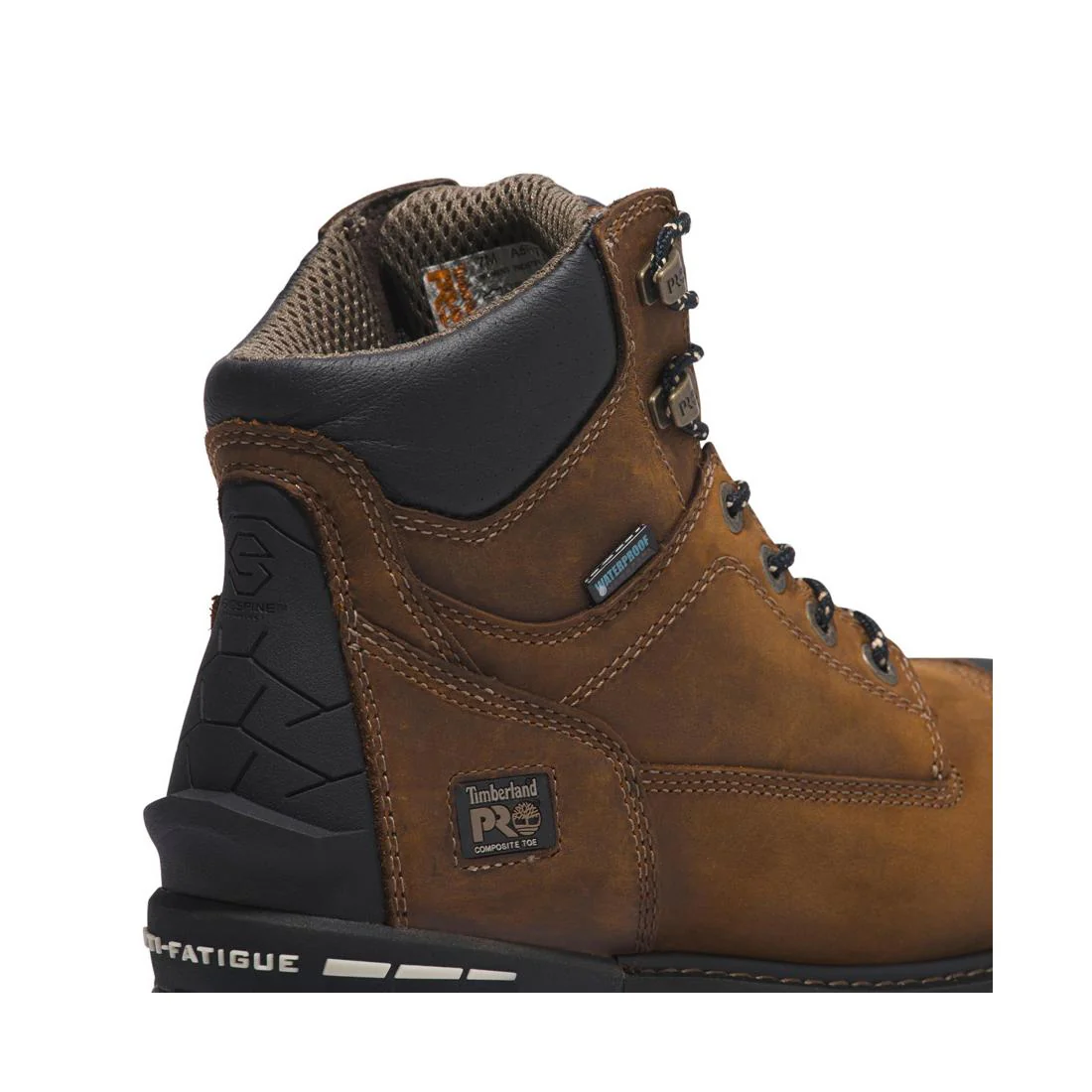Women's Boondock 6 Inch Composite-Toe Waterproof Work Boot Brown - Image 7