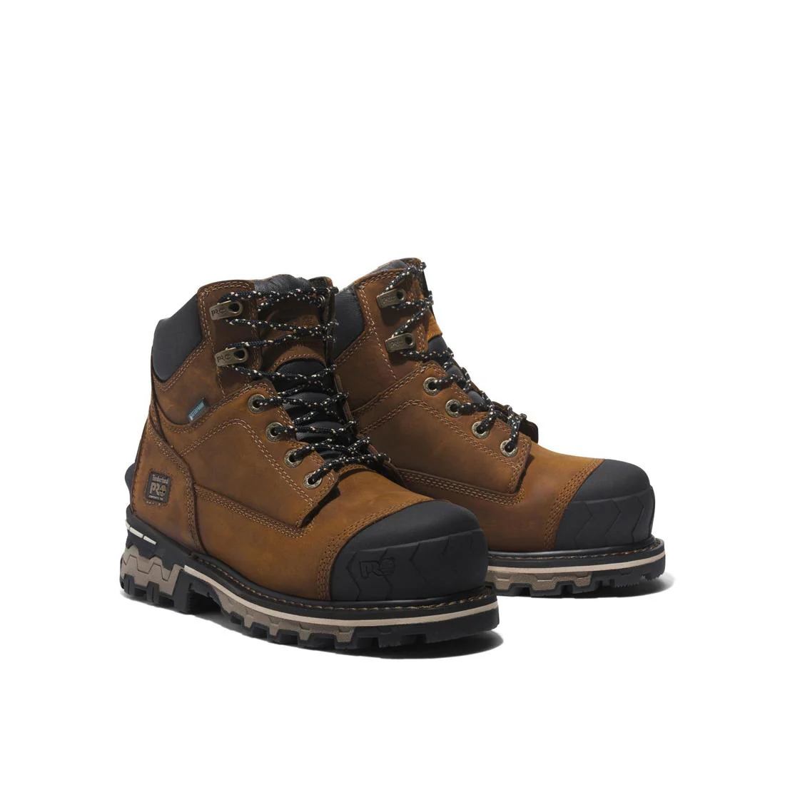 Women's Boondock 6 Inch Composite-Toe Waterproof Work Boot Brown - Image 8
