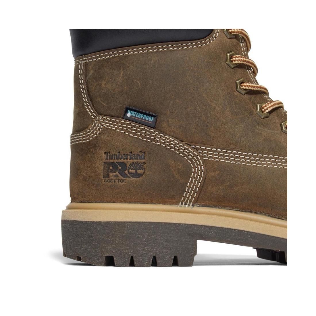 Women's Direct Attach 6 Inch Soft Toe Waterproof Ins 200G Boot Brown - Image 7