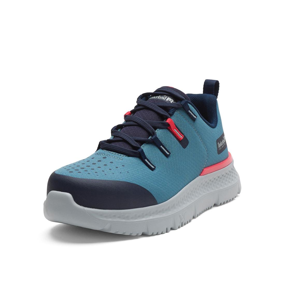 Women's Intercept Steel-Toe Oxford Work Shoe Teal/Blue - Image 6